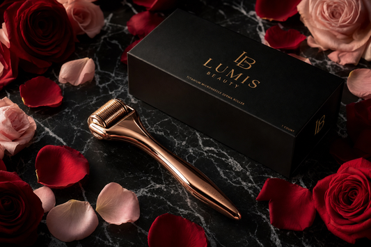 Lumis Dermapen Roller accessory from Lumis Beauty, featuring a close-up of the skincare device with a metallic roller head.