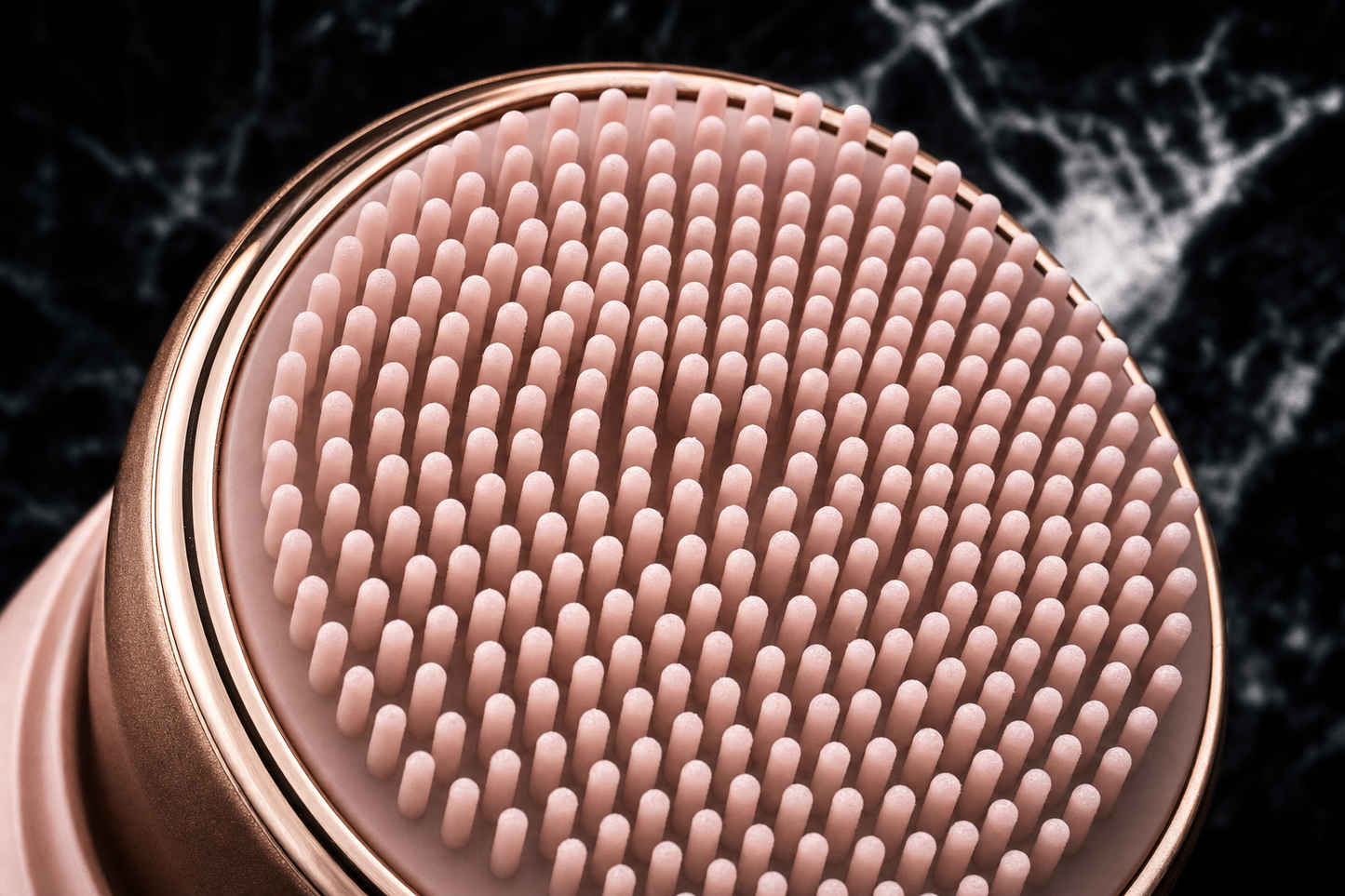 Close-up of the Lumis Sonic Cleanse accessory from Lumis Beauty, showing a sleek, white skincare device attachment.