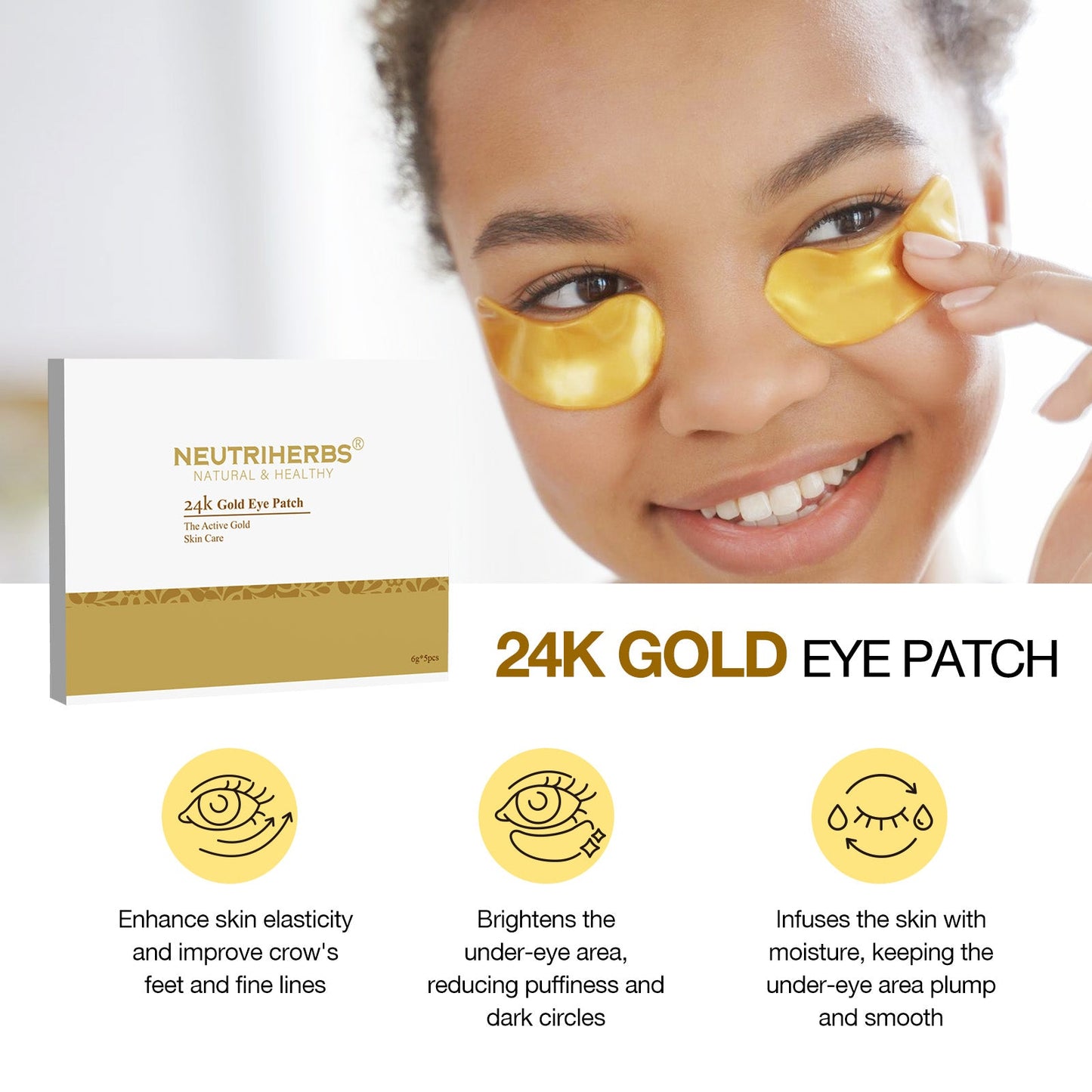 Lumis Rose Gold Eye Patches 24K Collagen